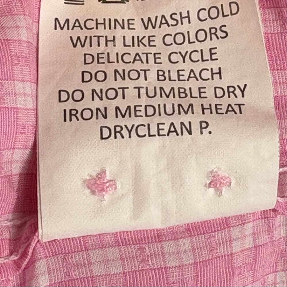 Men's Quieti Flip Cuff Pink/White Plaid 100% Fine‎ Cotton Button Down XL - Picture 10 of 10